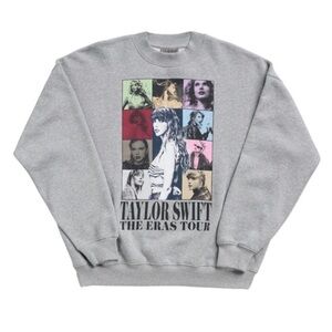 Taylor Swift Eras Tour Crew Neck Sweatshirt Gray L Official Merch Swiftie Taylor